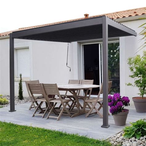 metal pergola with roof attached to house|wall mounted metal frame pergola.